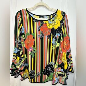 Coco Bianco top, size medium, bell sleeves